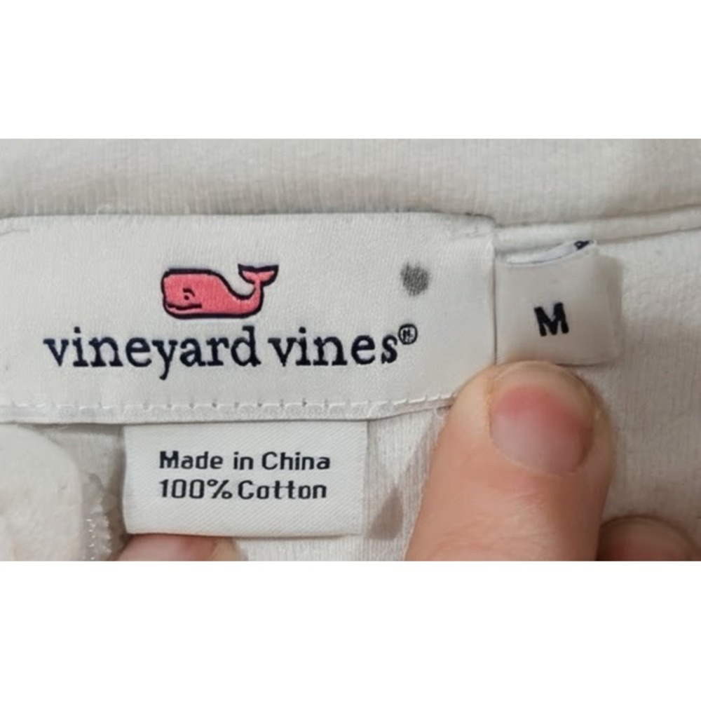 Vineyard Vines Women's Medium Embroidered Shep Shirt Quarter Zip Coastal Prep - Picture 4 of 16